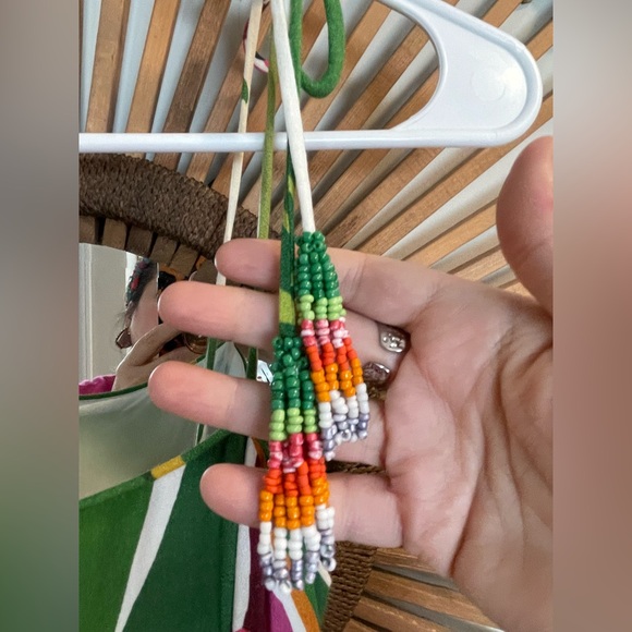 Farm Rio Tropical Print Midi Dress with Tie Shoulder Vacation Resort Bold - Picture 4 of 16